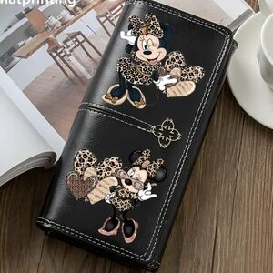Black Leopard Minnie Mouse Wallet